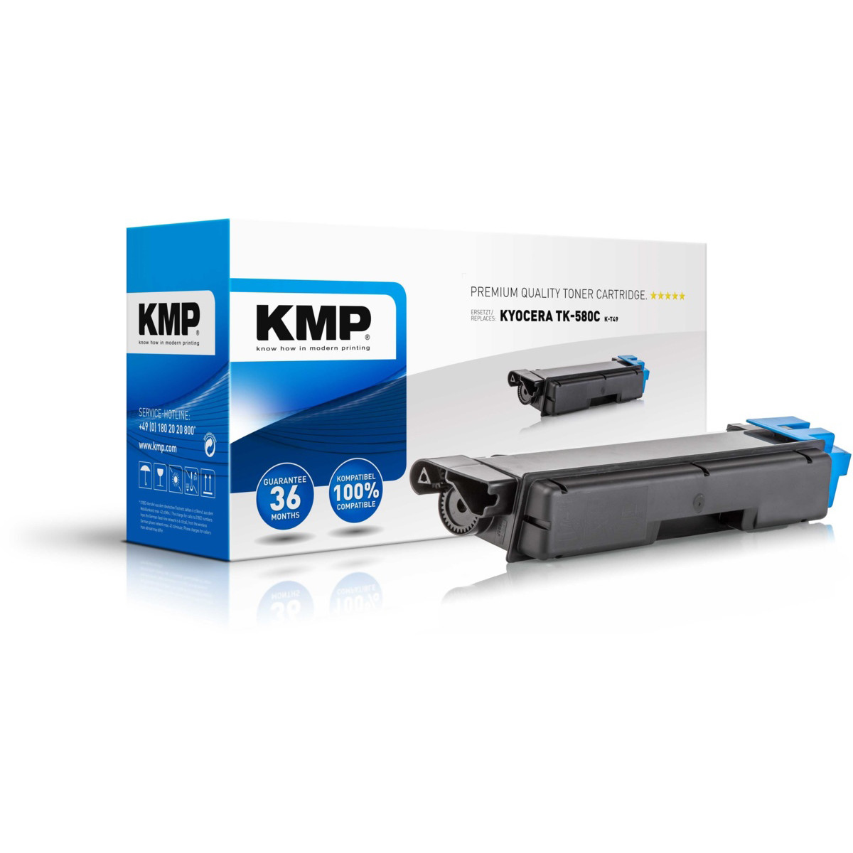 KMP Kyocera Mita TK-580C - kompatibilní