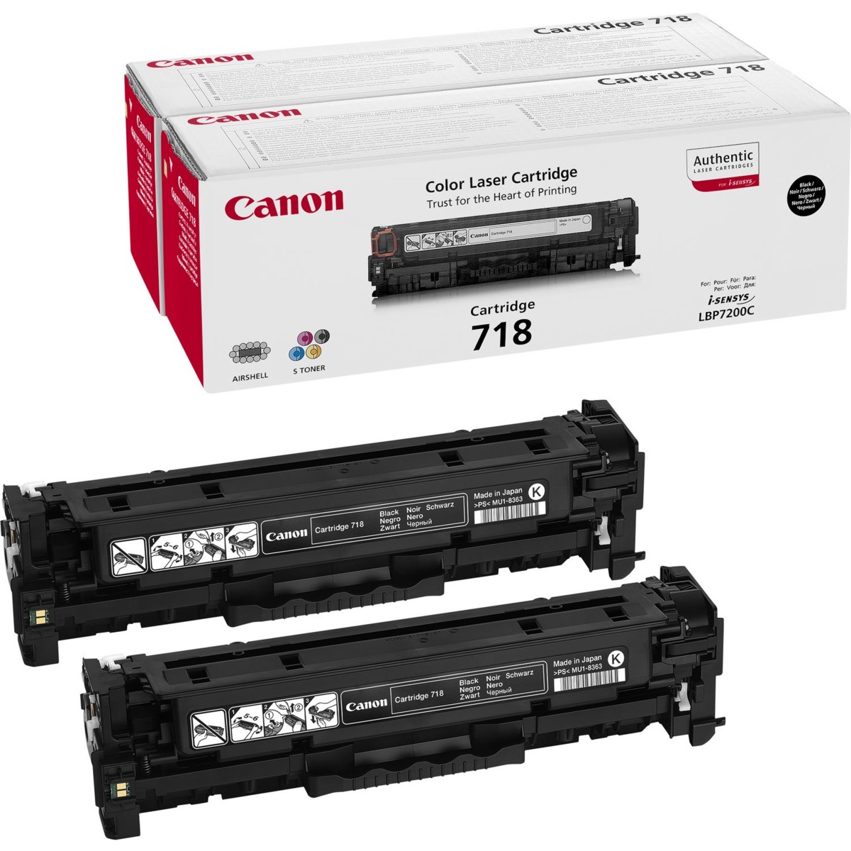 Canon CRG-718BK Twin Pack - originální