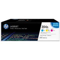 Toner HP 304A, HP CF372AM - originální (Azurový, purpurový, žlutý)