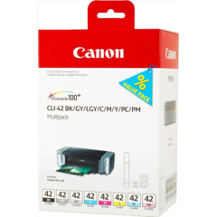 Canon CLI-42 BK/GY/LGY/C/M/Y/PC/PM, 6384B010, Multi-Pack - originální
