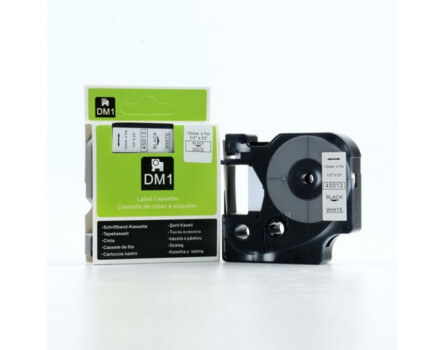 Kompatibilní páska s Dymo 45013, S0720530, 12mm x 7m cerný tisk / bílý podklad
