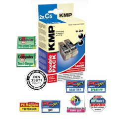 Cartridge Canon BCI-3eBK, KMP - kompatibilní (2xČerná)
