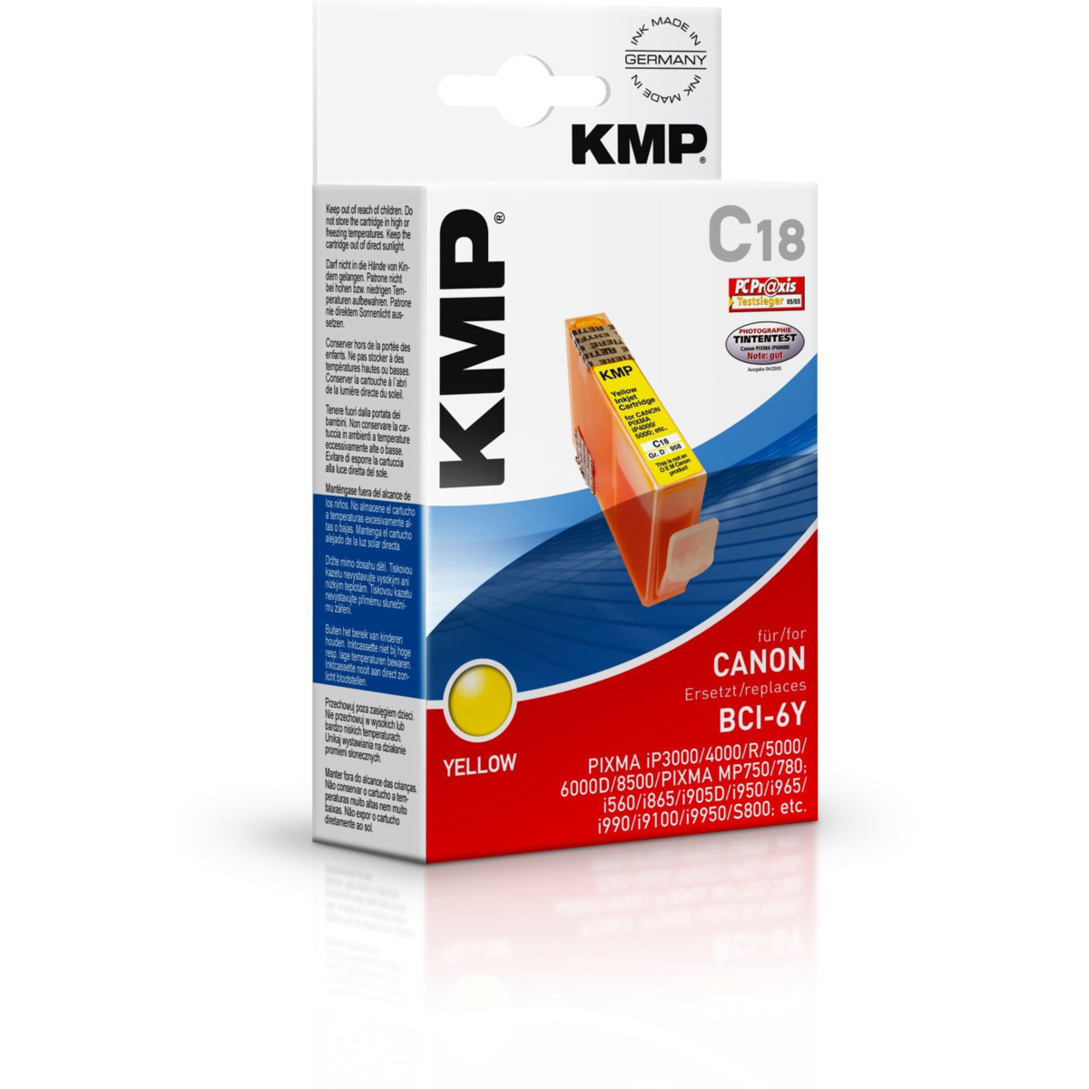 KMP Canon BCI-6Y - kompatibilní