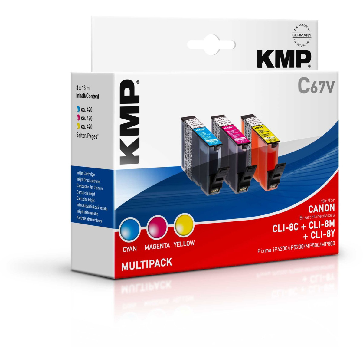 KMP Canon CLI-8CMY - kompatibilní