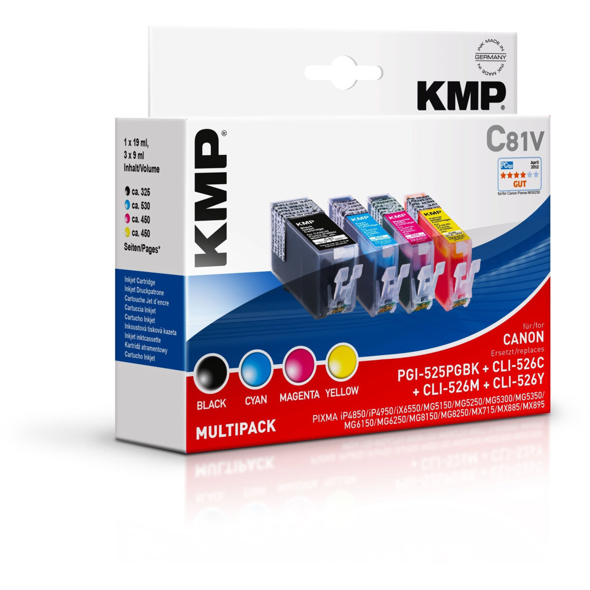 KMP Canon CLI-526 + PGI-525 - kompatibilní