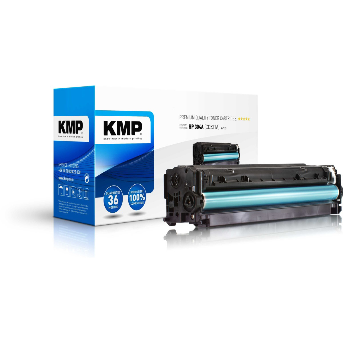 KMP HP CC531A - kompatibilní