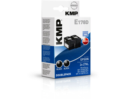 Cartridge Epson 27 doublepack, KMP - kompatibilní (2xČerná)