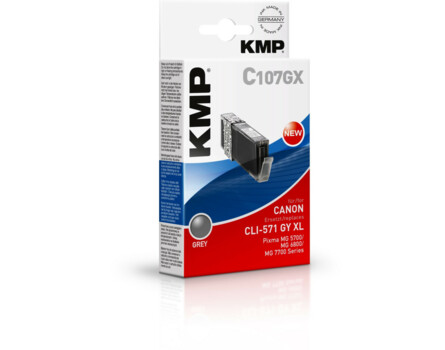 Cartridge Canon CLI-571GY XL, KMP - kompatibilní (Šedivá)