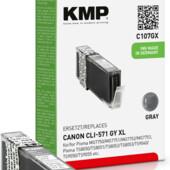 Cartridge Canon CLI-571GY XL, KMP - kompatibilní (Šedivá)