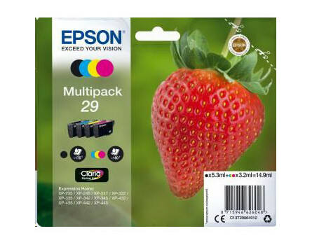 Cartridge Epson 29 multipack, C13T29964012 - originální (Černá + 3x Barvy)