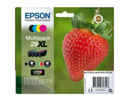 Cartridge Epson 29XL multipack, C13T29964012 - originální (Černá + 3x Barvy)