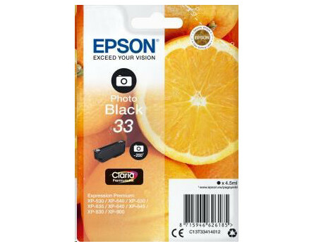 Zásobník Epson 33, C13T33414012 - originální (Foto černá)