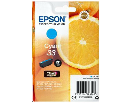 Zásobník Epson 33, C13T33424012 - originální (Azurová)