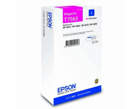 Cartridge Epson T7563 (L), C13T756340 - originální (Purpurová)