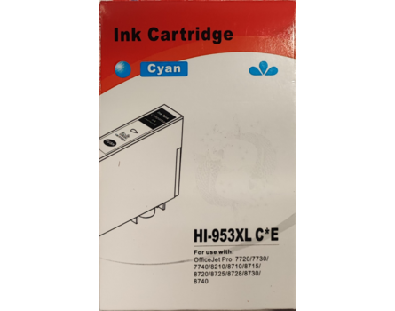 Cartridge HP 953XL, HP F6U16AE - alternativní (Azurová)