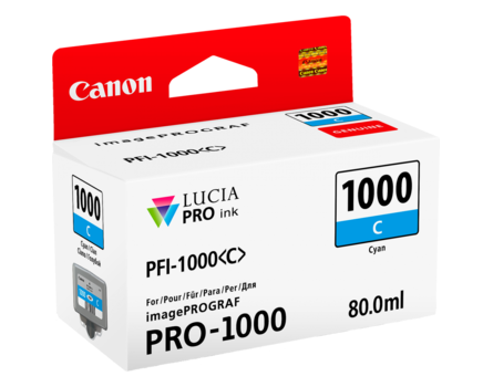 Cartridge Canon PFI-1000C, PFI-1000 C, 0547C001 - originální (Azurová)