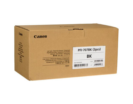 Cartridge Canon PFI-707BK, 9821B003, 3ks - originální (Černá)