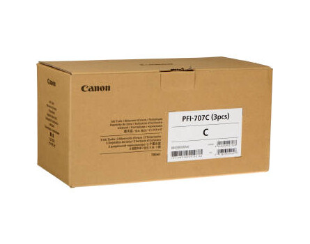 Cartridge Canon PFI-707C, 9822B003, 3ks - originální (Azurová)
