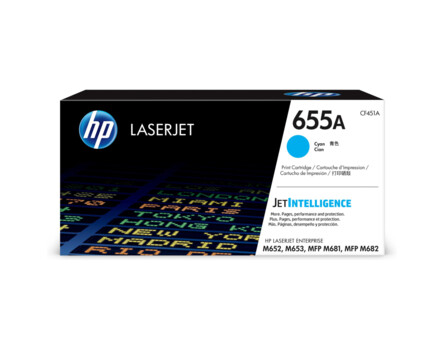 Toner HP 655A, HP CF451A - originální (Azurový)