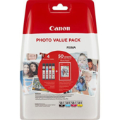 Cartridge Canon CLI-581XL Bk/C/M/Y + 50 x Photo Paper PP-201, 2052C004 - originální (Černá + 3x Barvy)