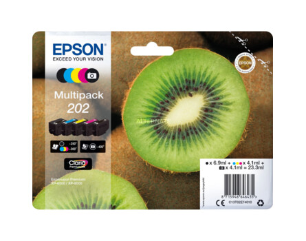 Cartridge Epson 202, C13T02E74010 - originální (2x Černá + 3x Barvy)