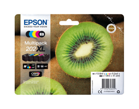 Cartridge Epson 202XL, C13T02G74010 - originální (2x Černá + 3x Barvy)