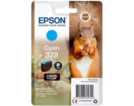 Cartridge Epson 378, C13T37824010 - originální (Azurová)