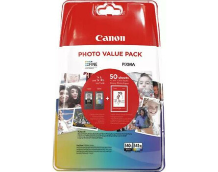 Cartridge Canon PG-540XL + CL-541XL + 50 x Photo Paper GP-501, 5222B013 - originální (Černá)