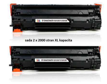 Starink sada 2 tonerů Premium toner HP CB435A, CB436A, CE285A, Canon CRG-712, CRG-725 (Černý)