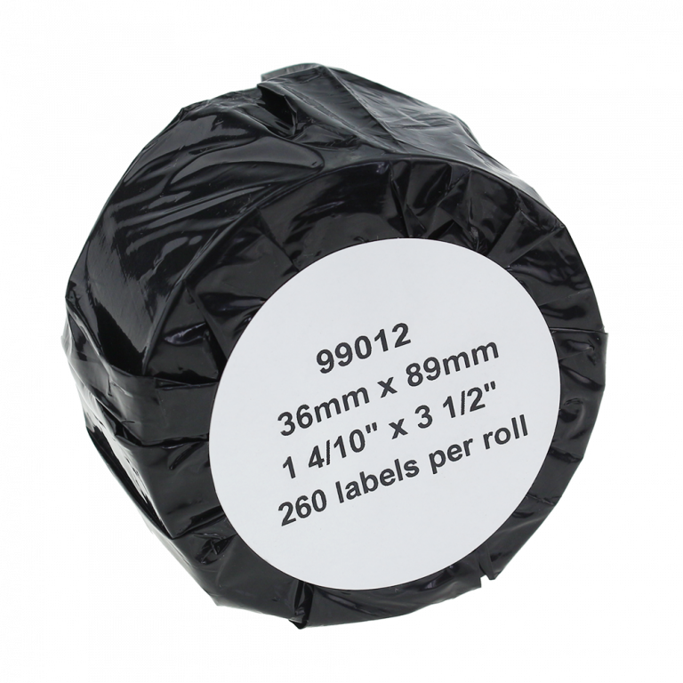 Tonery Náplně Kompatibilní etikety s Dymo 99012, 36mm x 89mm, bílé, role