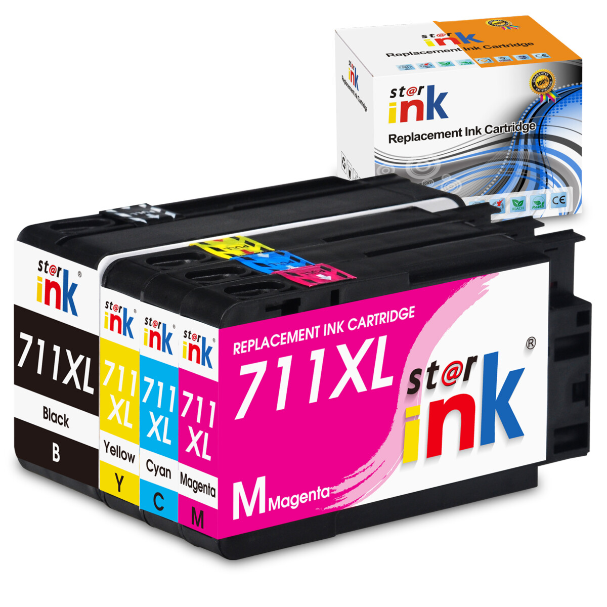 Levně Starink Starink kompatibilní cartridge HP 711, CZ133A, CZ130A, CZ131A, CZ132A (Multipack CMYK)