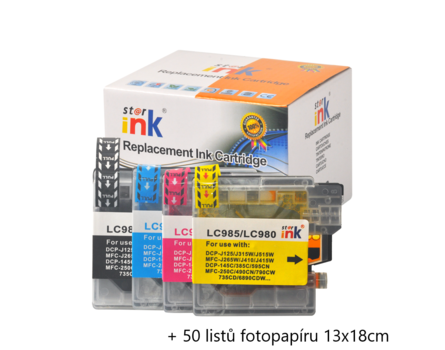 Starink kompatibilní cartridge Brother LC-980 Value Pack, LC980 (LC980VALBP) (Multipack CMYK)