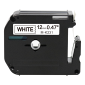 Kompatibilní páska Brother MK-231, 12mm x 8m, černý tisk / bílý podklad