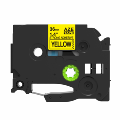 Kompatibilní páska Brother TZ-S661/TZe-S661, 36mm x 8m,extr.adh. černý tisk/žlutý podklad