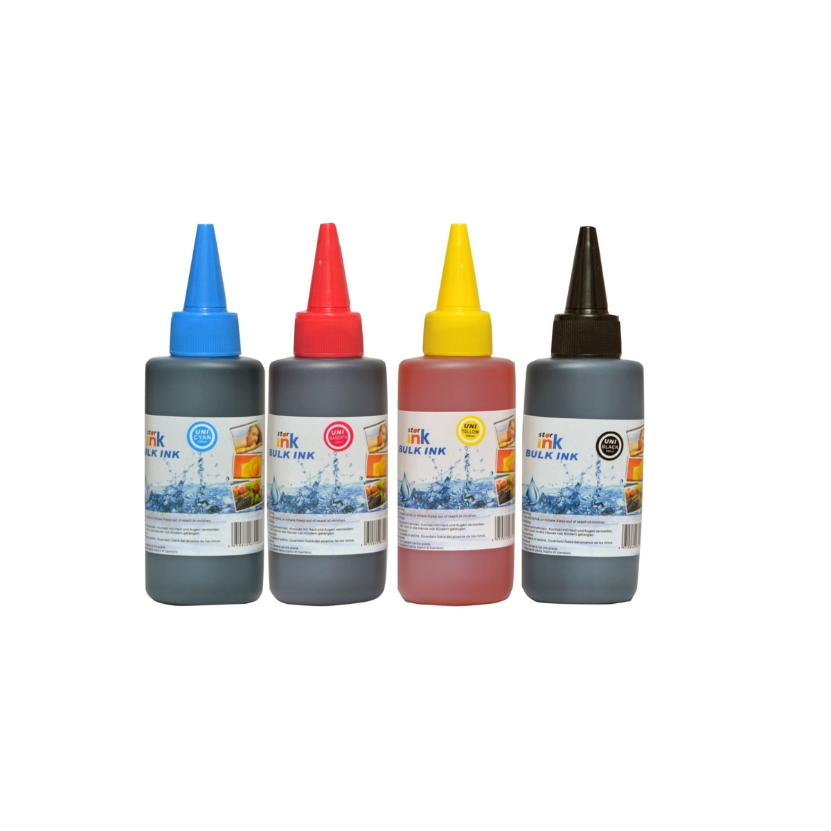 Starink Starink kompatibilní láhve s inkoustem Epson 4 x 100 ml - univerzální (Černá + 3x Barvy)