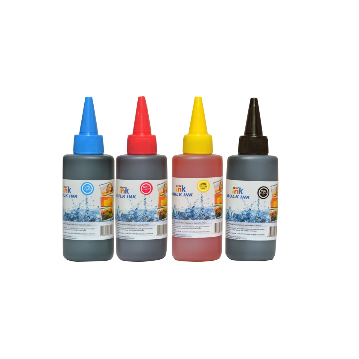 Levně Starink Starink kompatibilní láhve s inkoustem Epson 4 x 100 ml - univerzální (Černá + 3x Barvy)