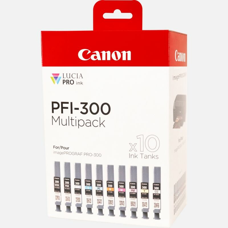Levně Canon cartridge PFI-300 MBK / PBK / C / M / Y / PC / PM / R / GY / CO Multi Pack