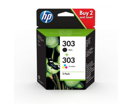 Cartridge HP 303, HP 3YM92AE - originální (Multipack Černá/Barevná)
