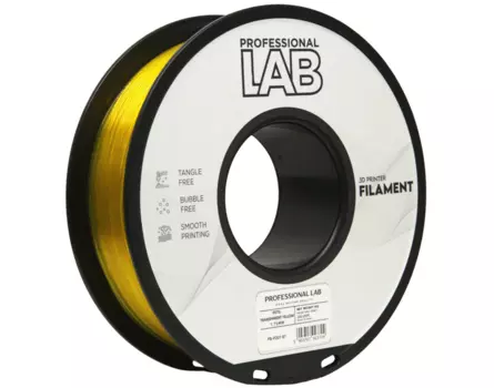 PETG filament Professional Lab - 1 kg žlutá transparentní