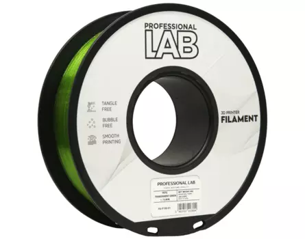 PETG filament Professional Lab - 1 kg zelená transparentní