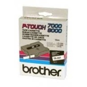 Páska Brother TX-221 - originální (Černý tisk/bílý podklad)
