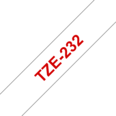 Páska Brother TZ-232 - originální (Červený tisk/bílý podklad)