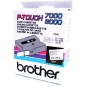 Páska Brother TX-241 - originální (Černý tisk/bílý podklad)
