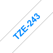 Páska Brother TZ-243 - originální (Modrý tisk/bílý podklad)