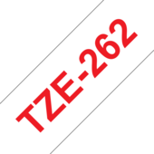 Páska Brother TZ-262 - originální (Červený tisk/bílý podklad)