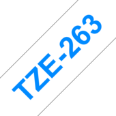Páska Brother TZ-263 - originální (Modrý tisk/bílý podklad)