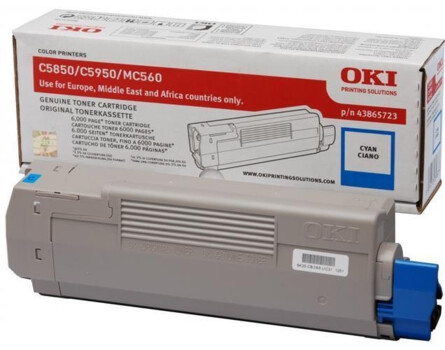 Toner OKI 43865723 - originální (Azurový)