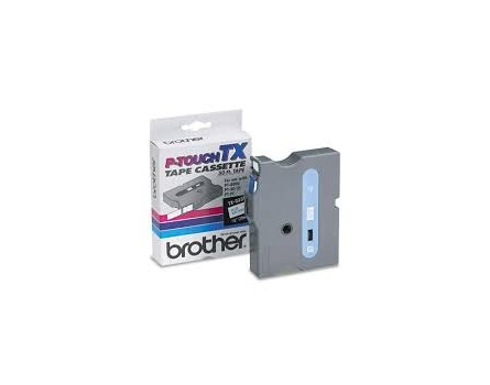 Páska Brother TX-253 - originální (Modrý tisk/bílý podklad)