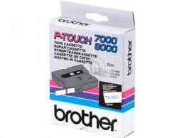 Páska do tiskárny štítků Brother TX-233, 12mm, modrý tisk/bílý podklad, laminova