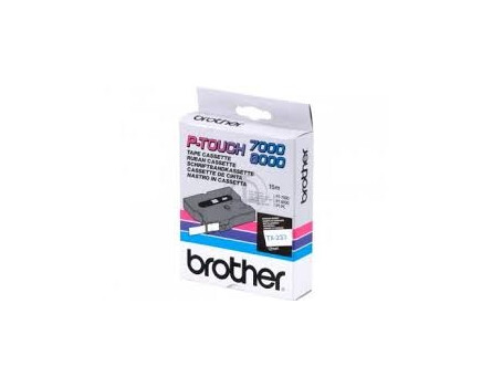 Páska Brother TX-233 - originální (Modrý tisk/bílý podklad)